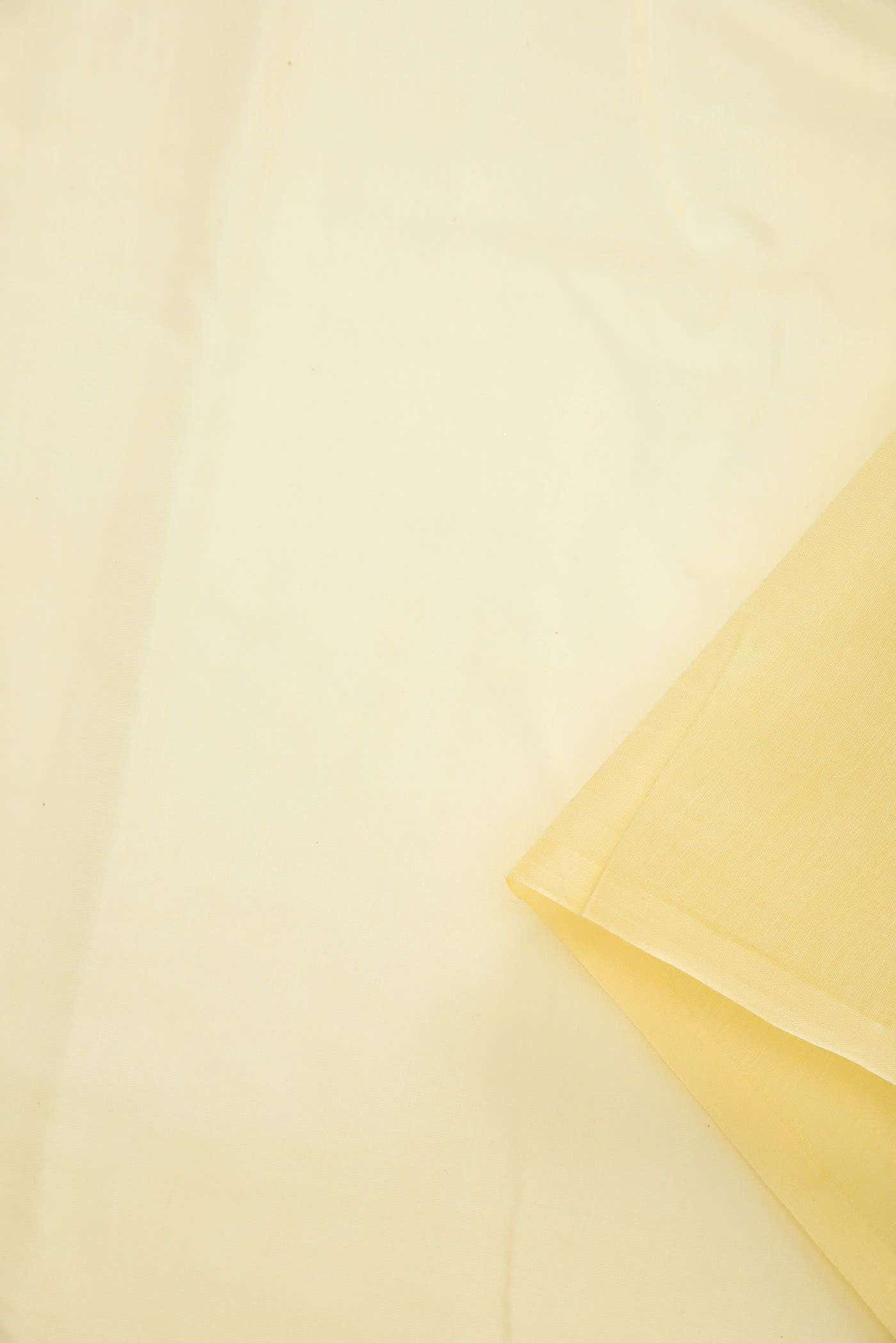 Yellow Chanderi Silk Dress Material