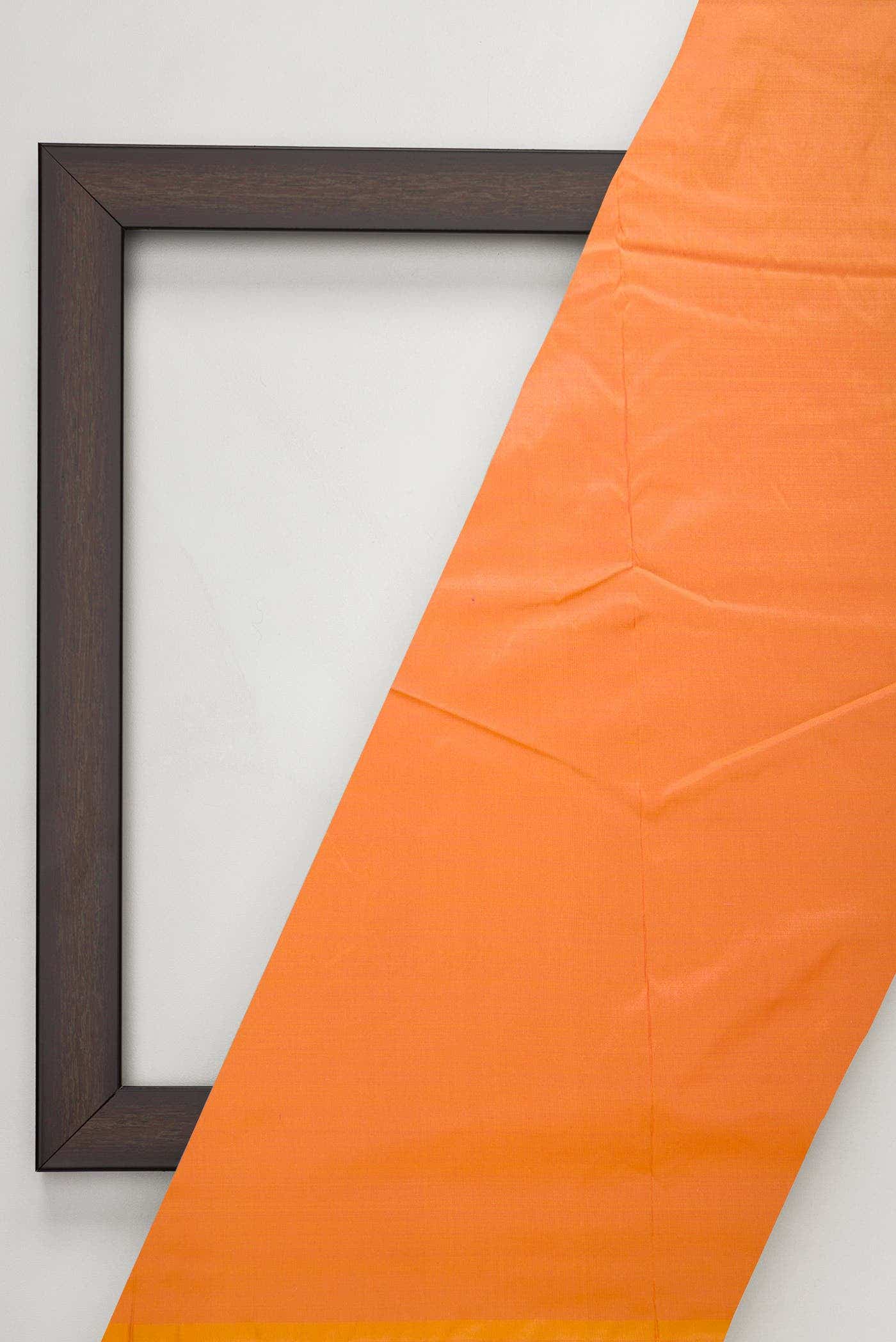 Golden Peach Kanchipuram Silk Dress Material