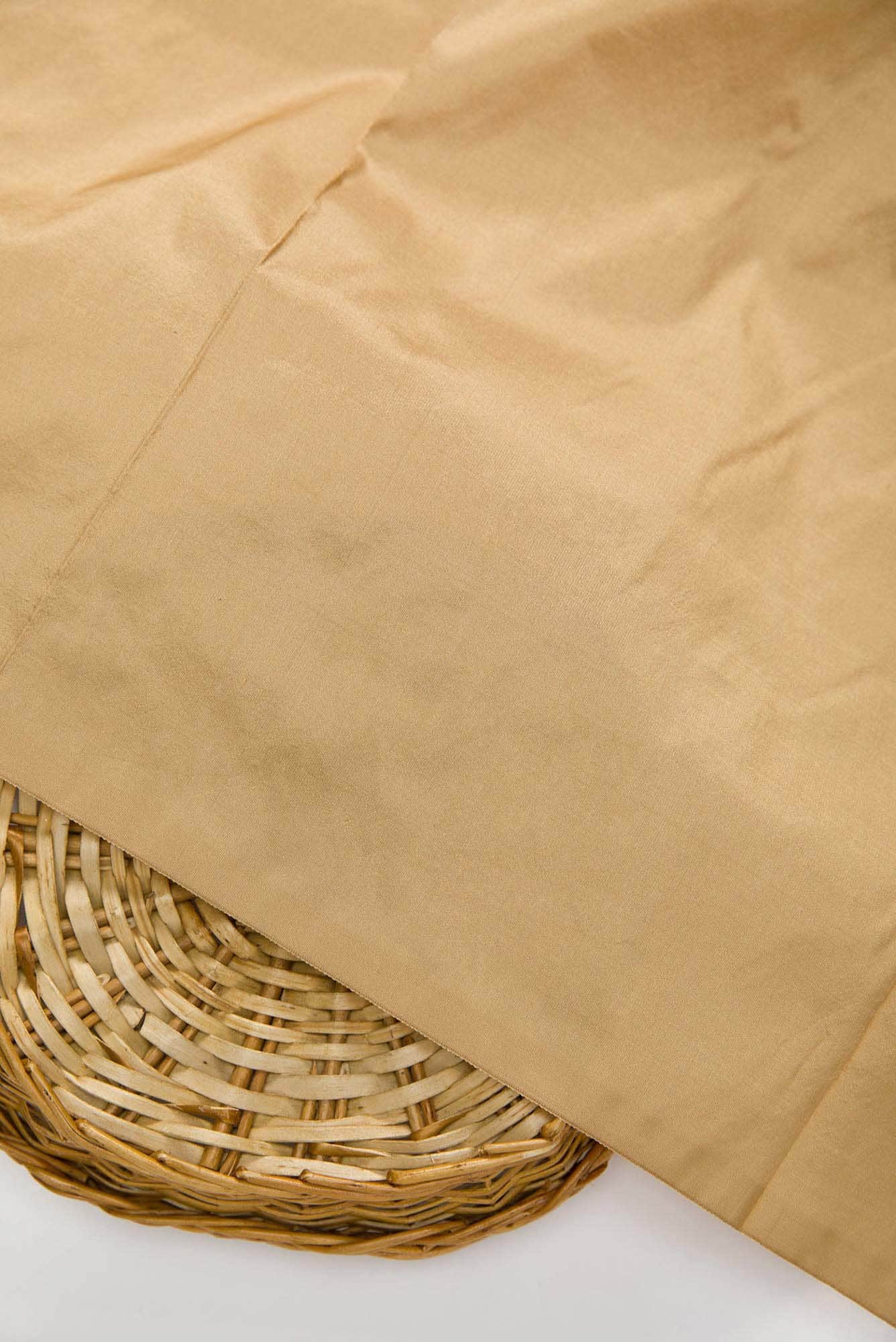Gold Kanchipuram Silk Dress Material