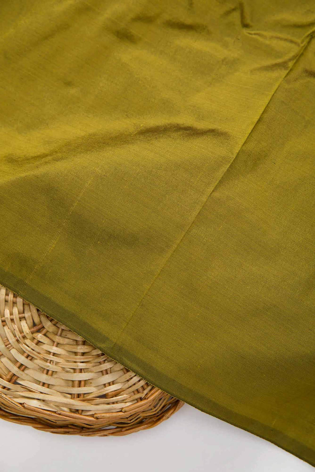 Mehandi Green Kanchipuram Silk Dress Material
