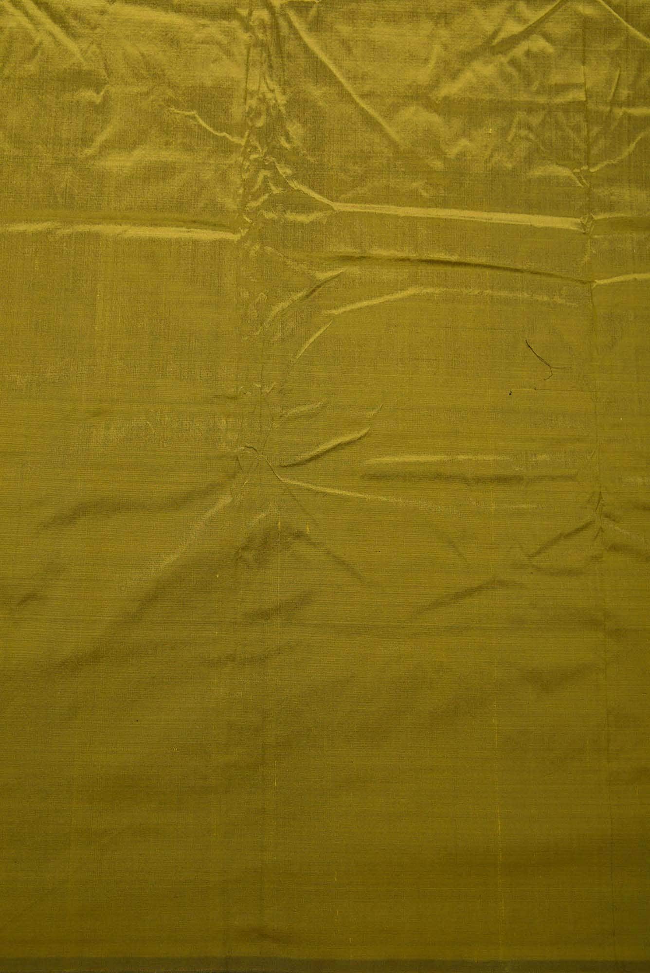 Mehandi Green Kanchipuram Silk Dress Material