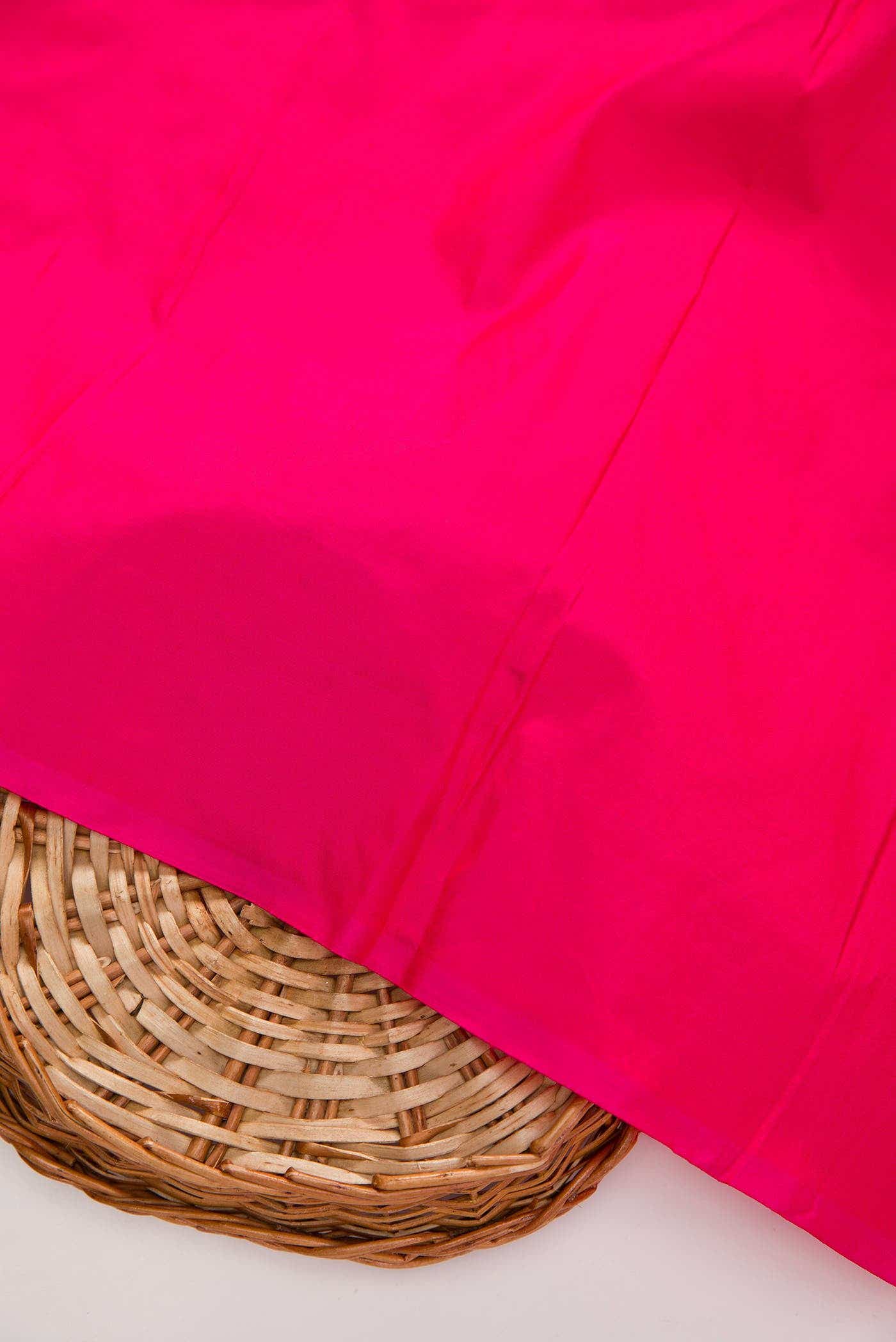 Dark Pink Kanchipuram Silk Dress Material