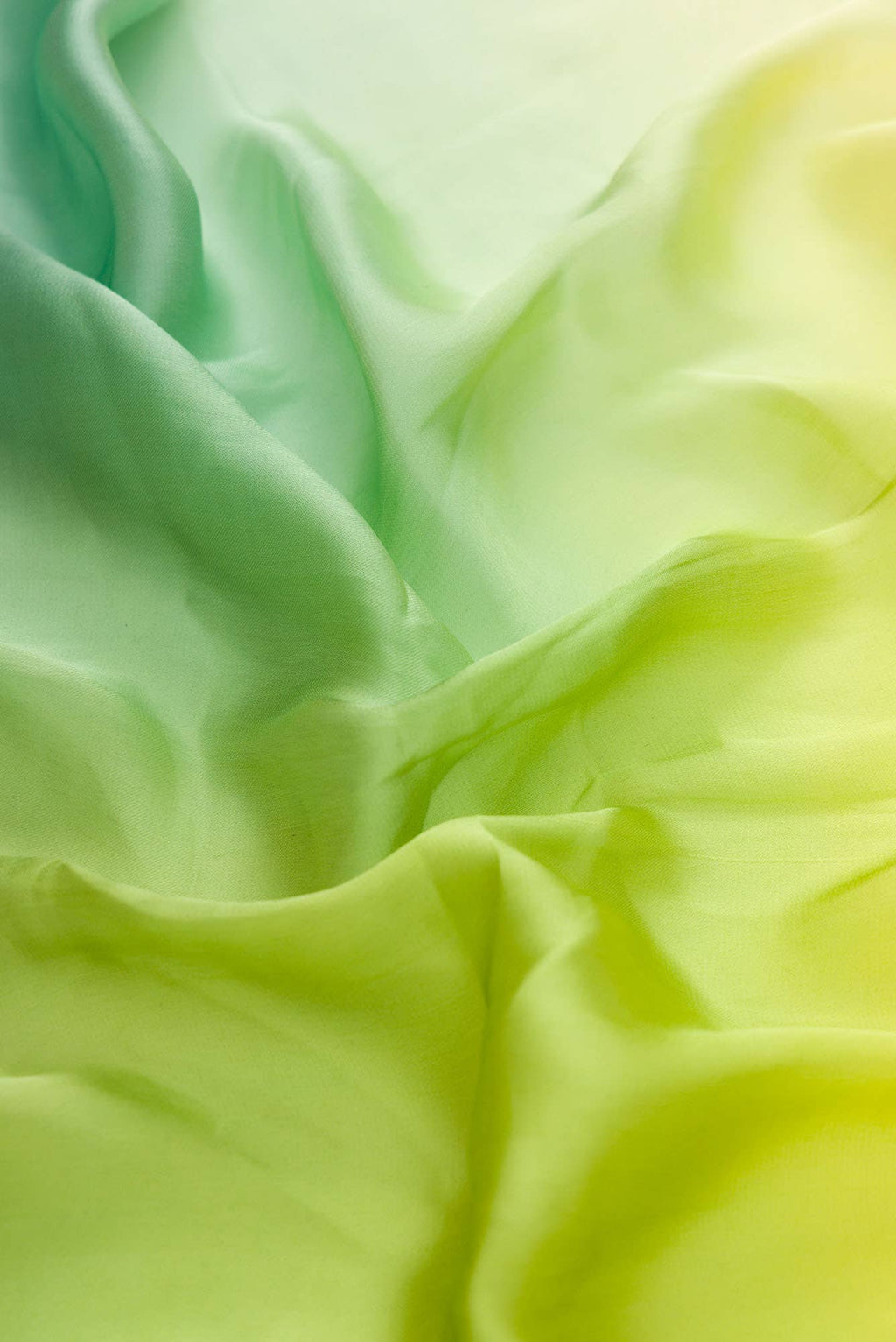 Sea Green and Yellow Satin Silk Dress Material