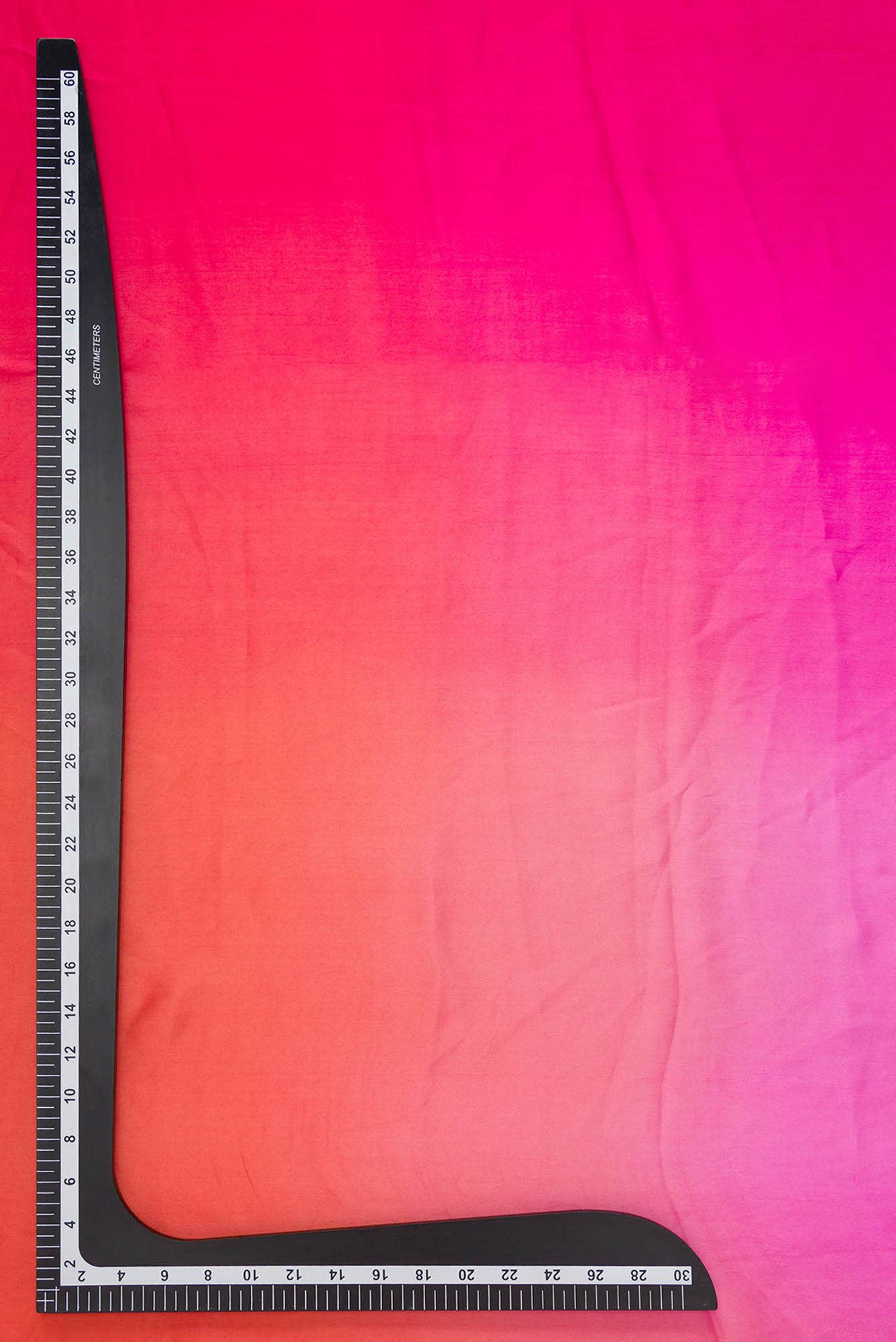 Dark Pink and Orange Satin Silk Dress Material