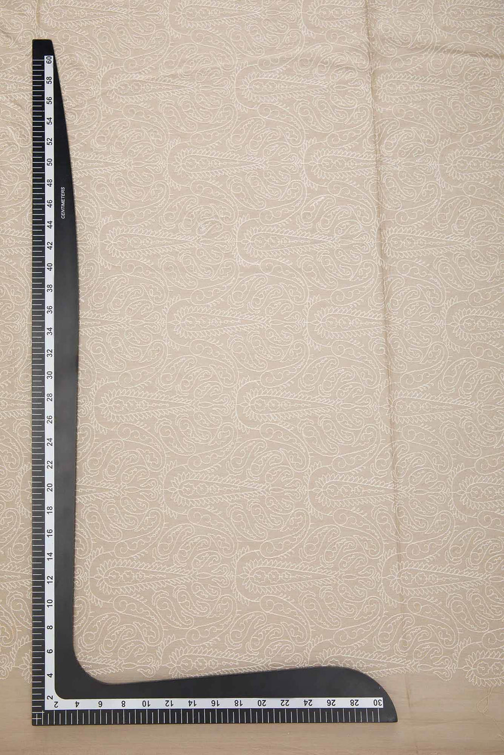Beige Tussar Silk Dress Material