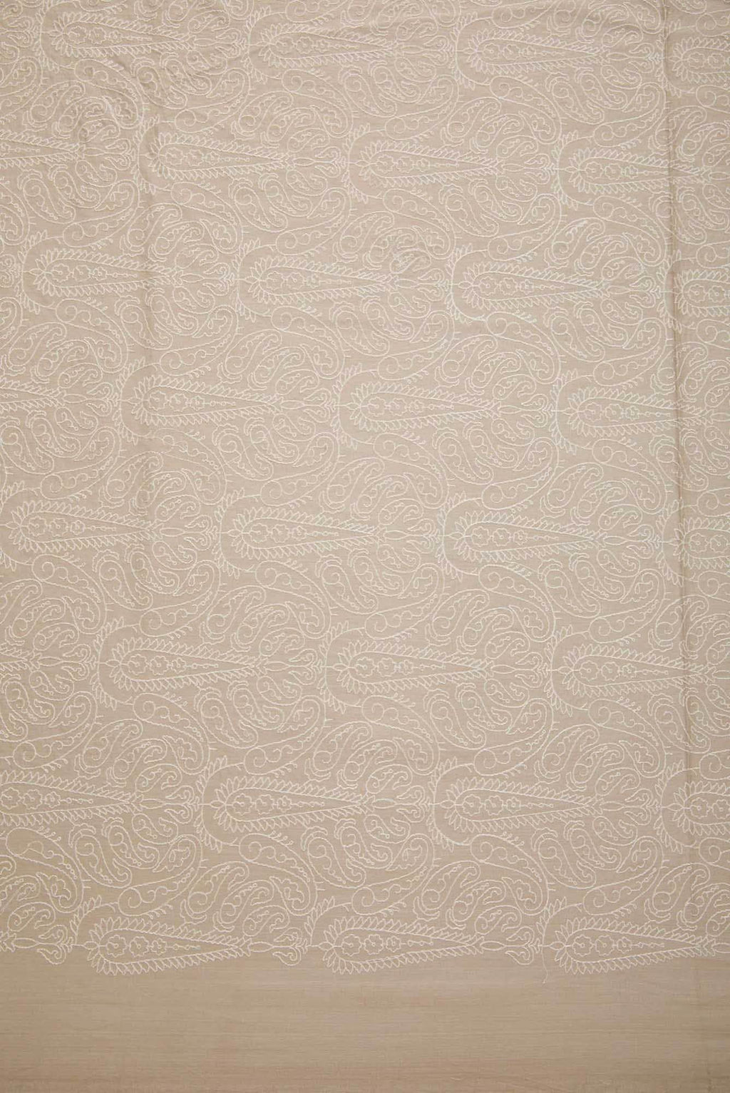 Beige Tussar Silk Dress Material