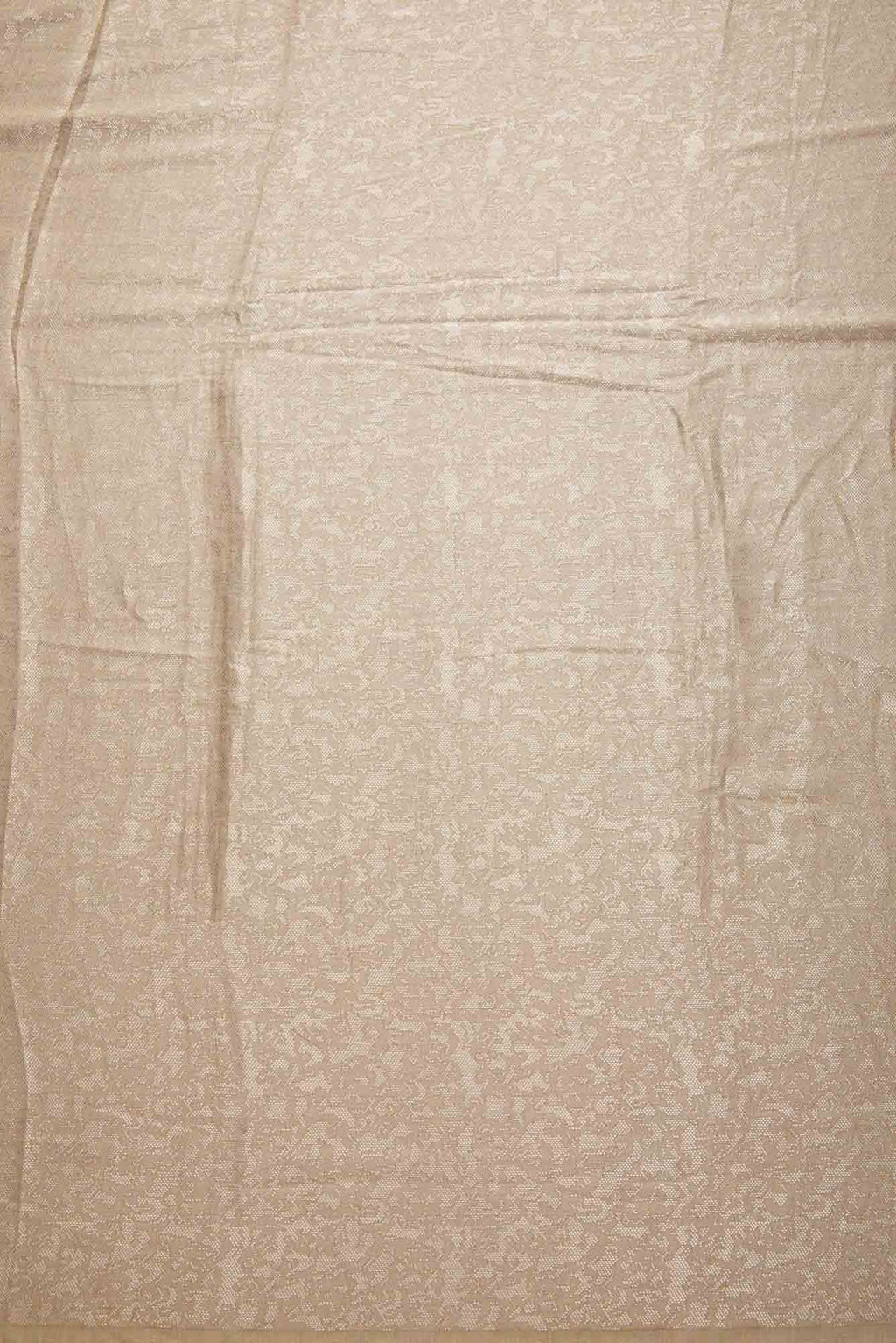 Beige Banarasi Silk Dress Material