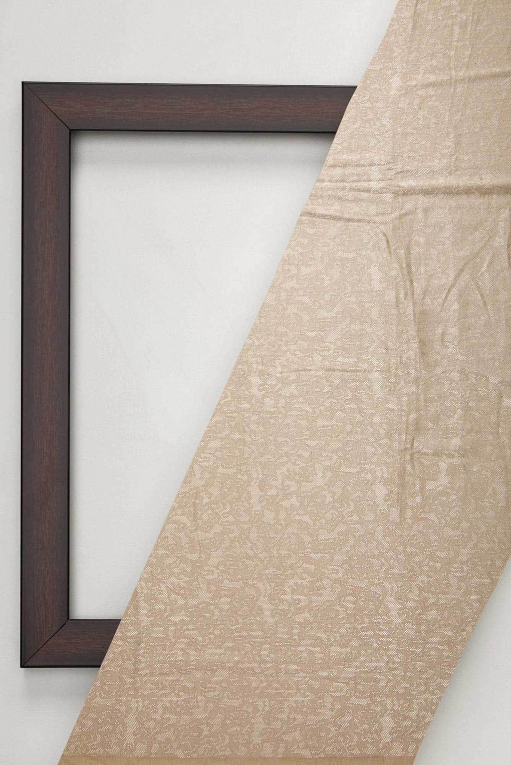 Beige Banarasi Silk Dress Material
