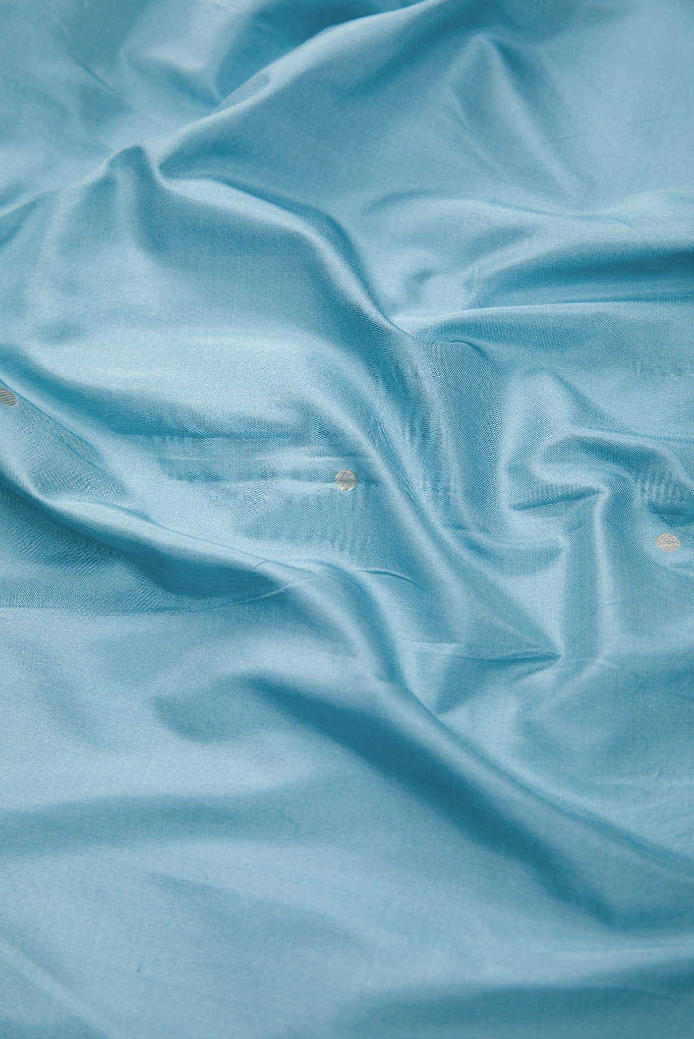 Maya Blue Banarasi Silk Dress Material