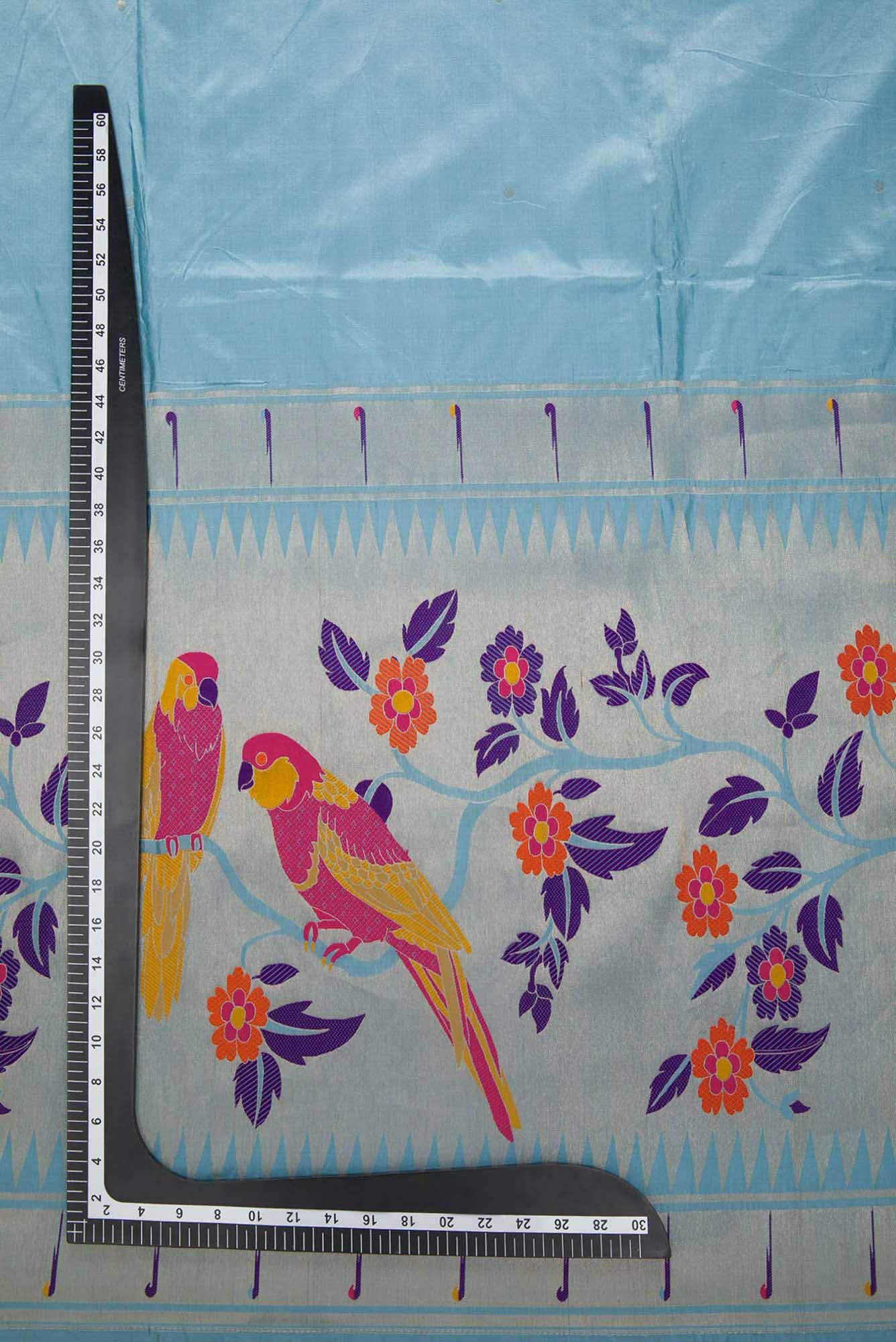 Maya Blue Banarasi Silk Dress Material