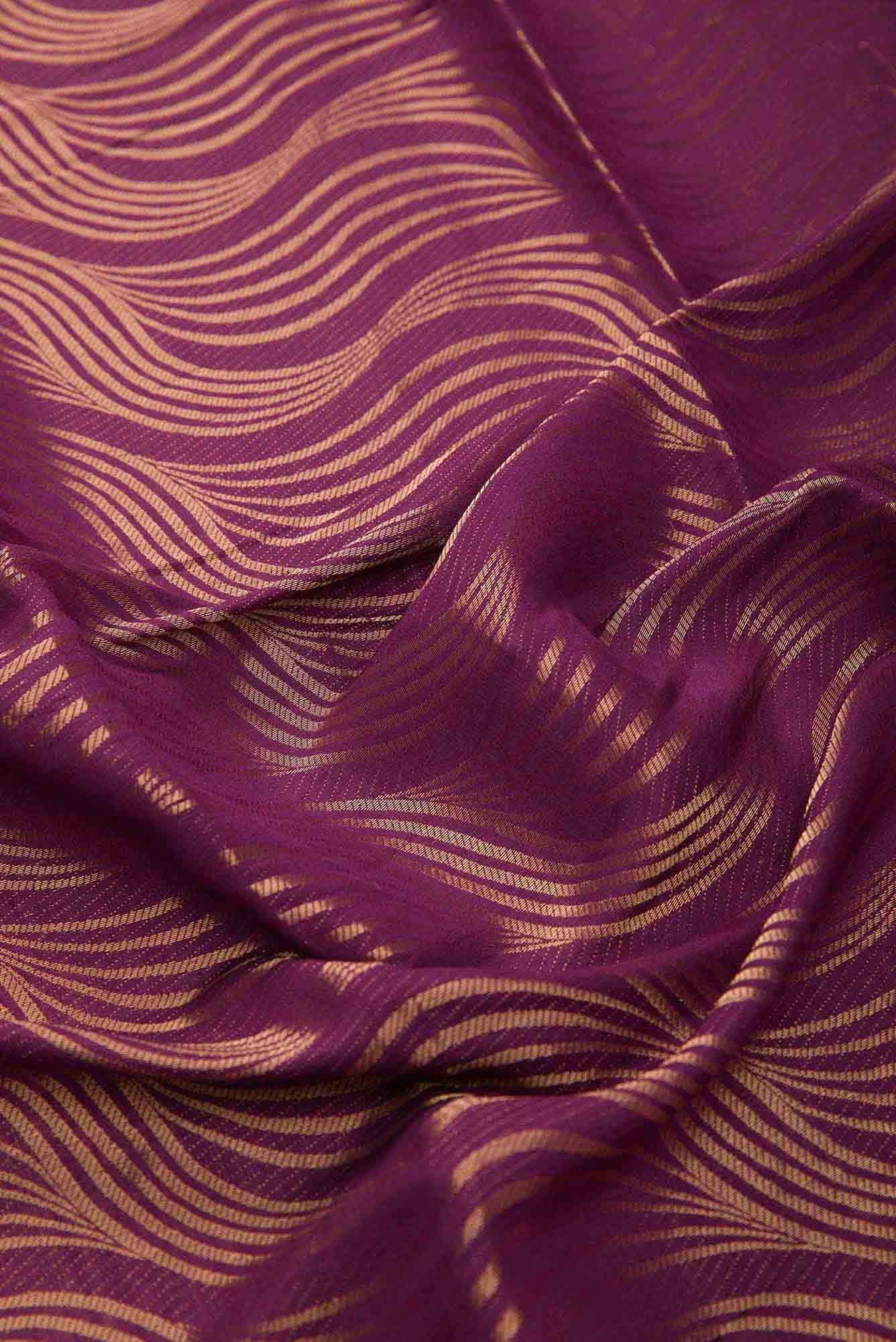 Magenta Chanderi Silk Dress Material