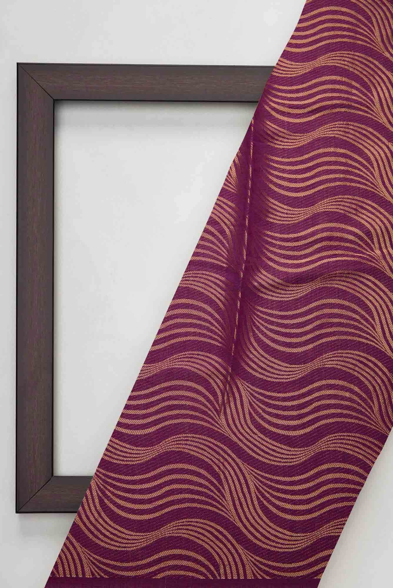 Magenta Chanderi Silk Dress Material
