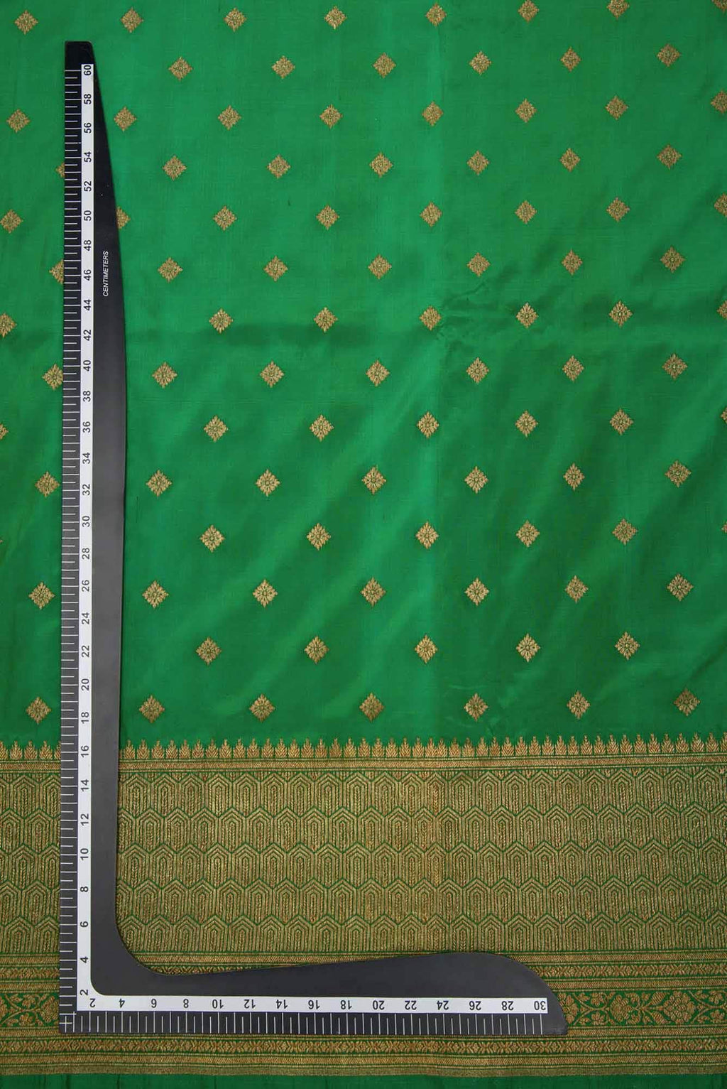 Green Banarasi Silk Dress Material