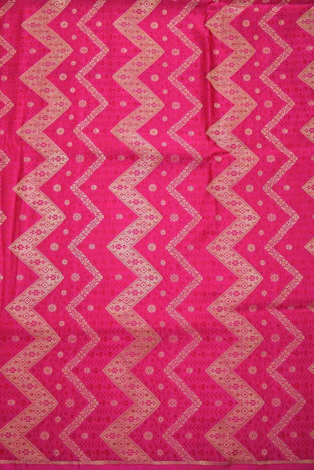 Dark Pink Banarasi Silk Dress Material