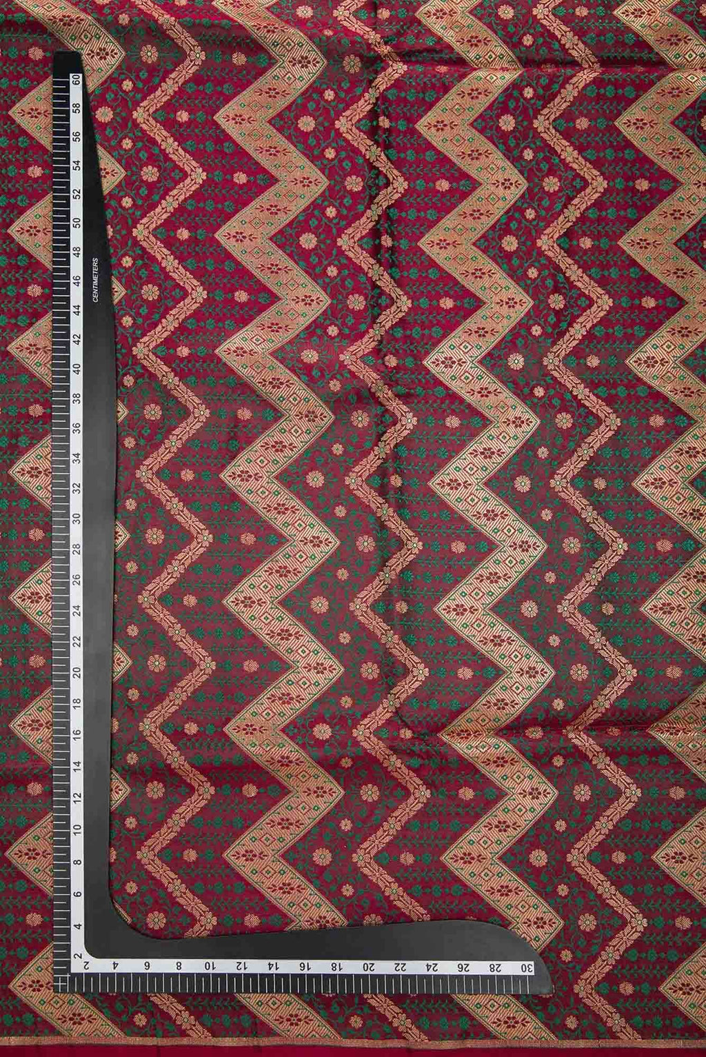 Magenta Banarasi Silk Dress Material