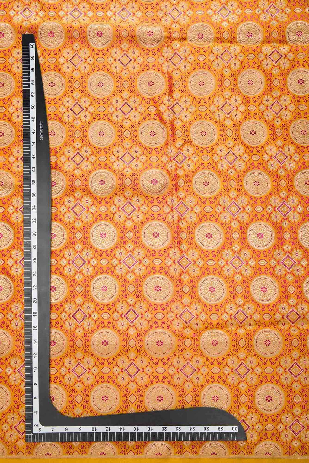Mustard Banarasi Silk Dress Material