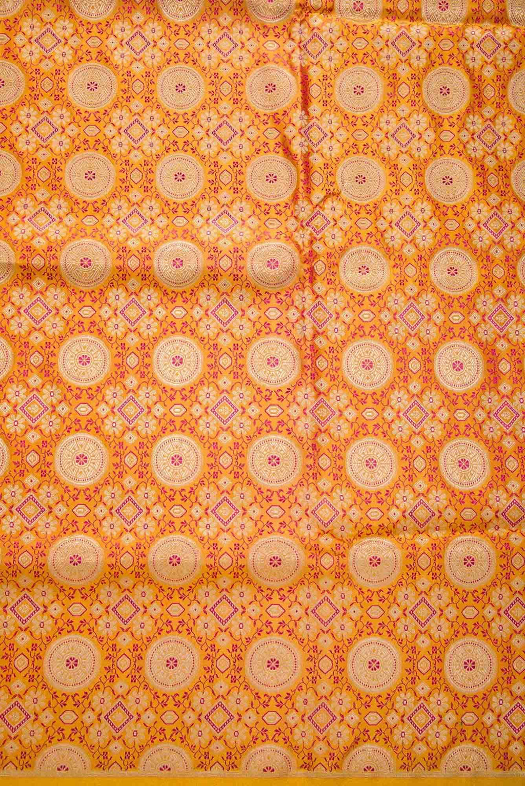 Mustard Banarasi Silk Dress Material
