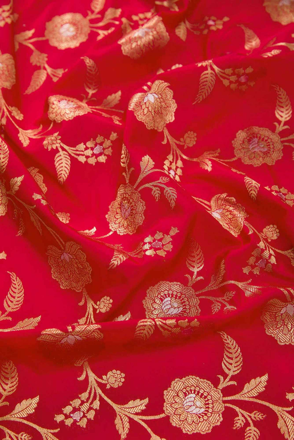 Dark Pink Banarasi Silk Dress Material