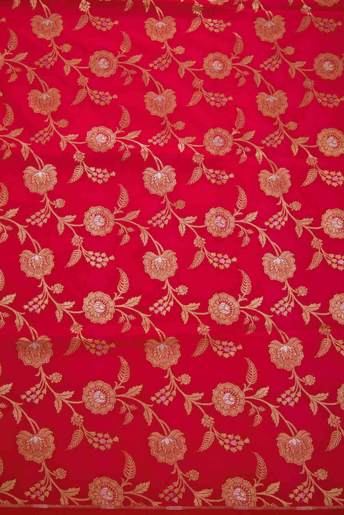 Dark Pink Banarasi Silk Dress Material
