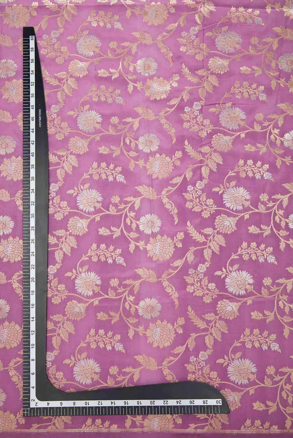 Lavender Banarasi Silk Dress Material