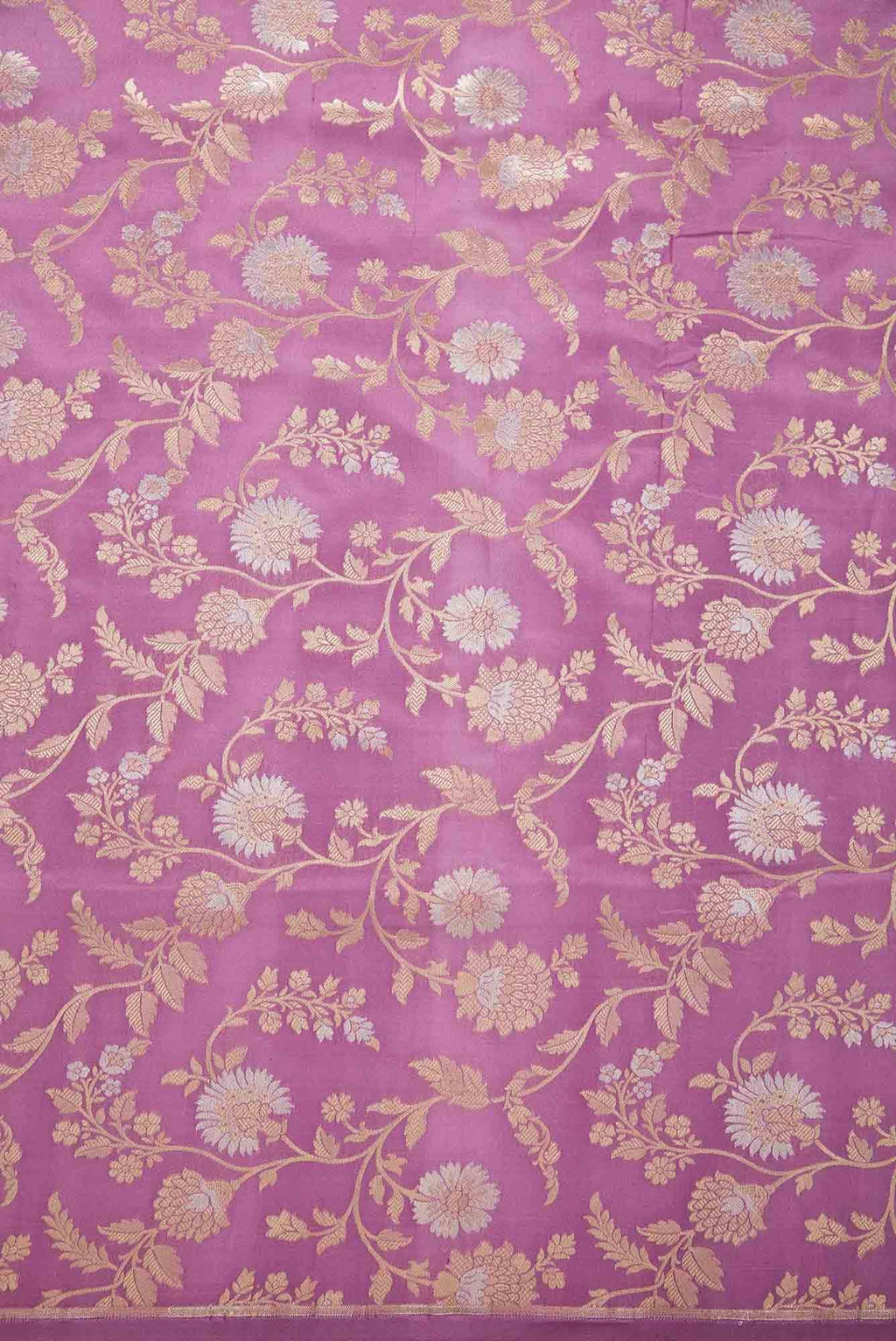 Lavender Banarasi Silk Dress Material
