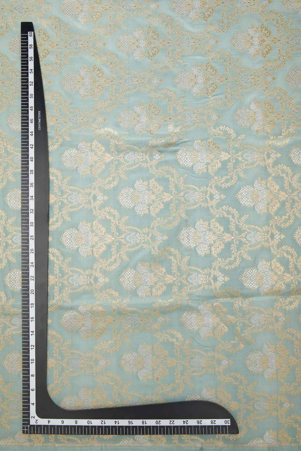 Grey Banarasi Silk Dress Material