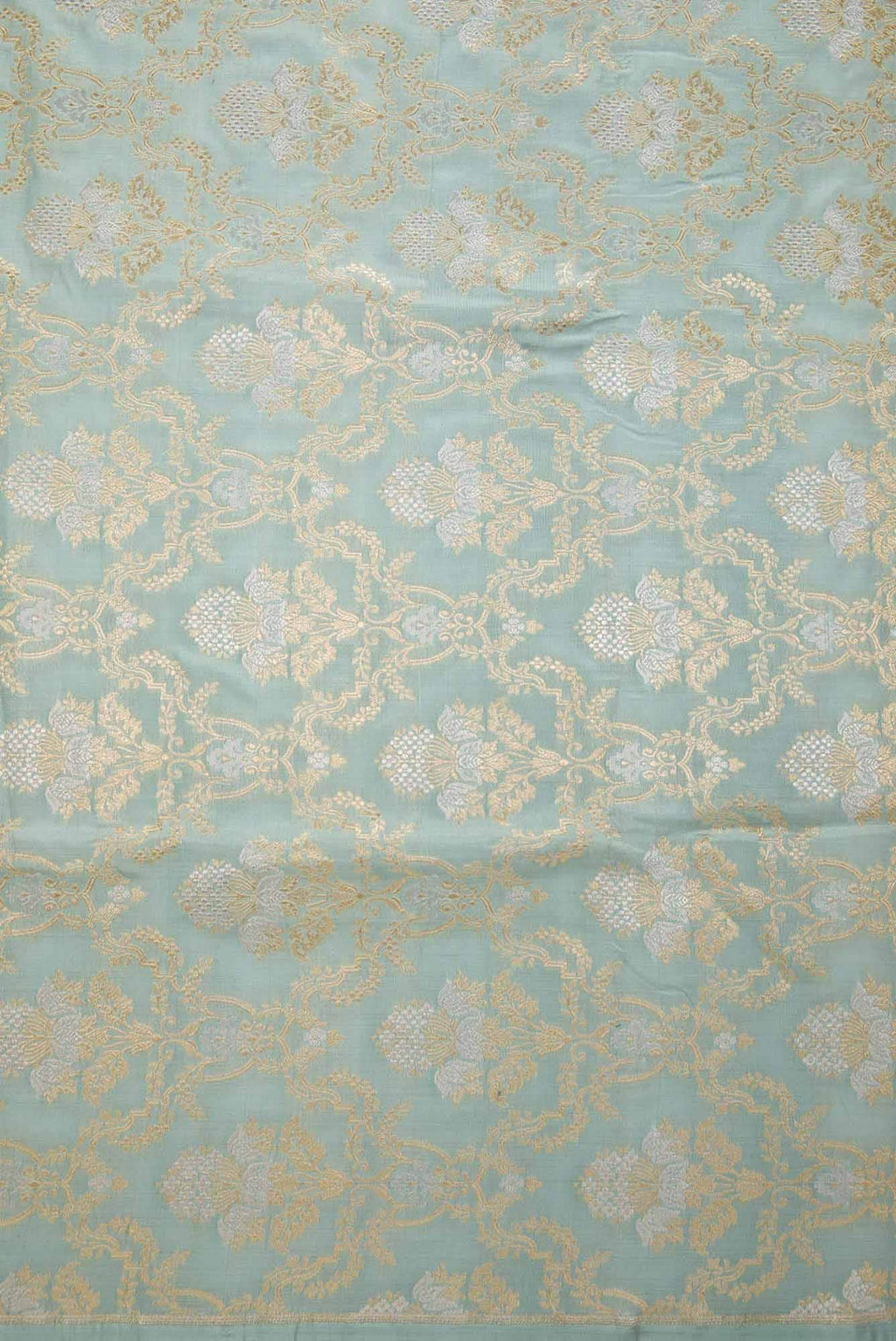 Grey Banarasi Silk Dress Material