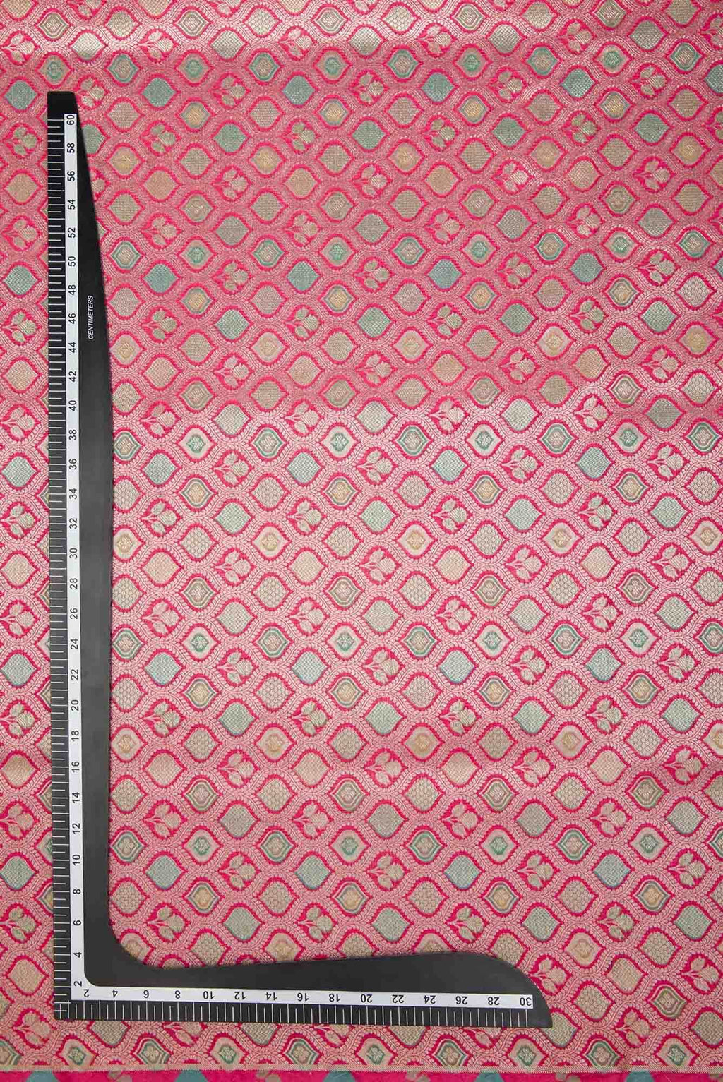 Pink Banarasi Silk Dress Material
