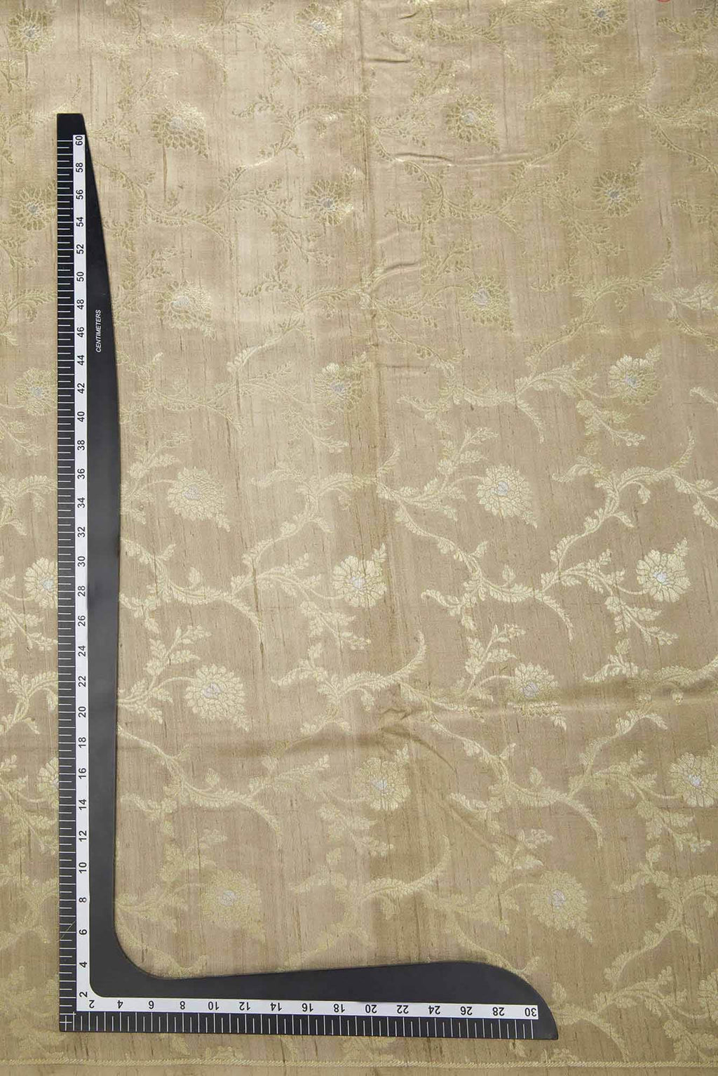 Dark Beige Banarasi Silk Dress Material