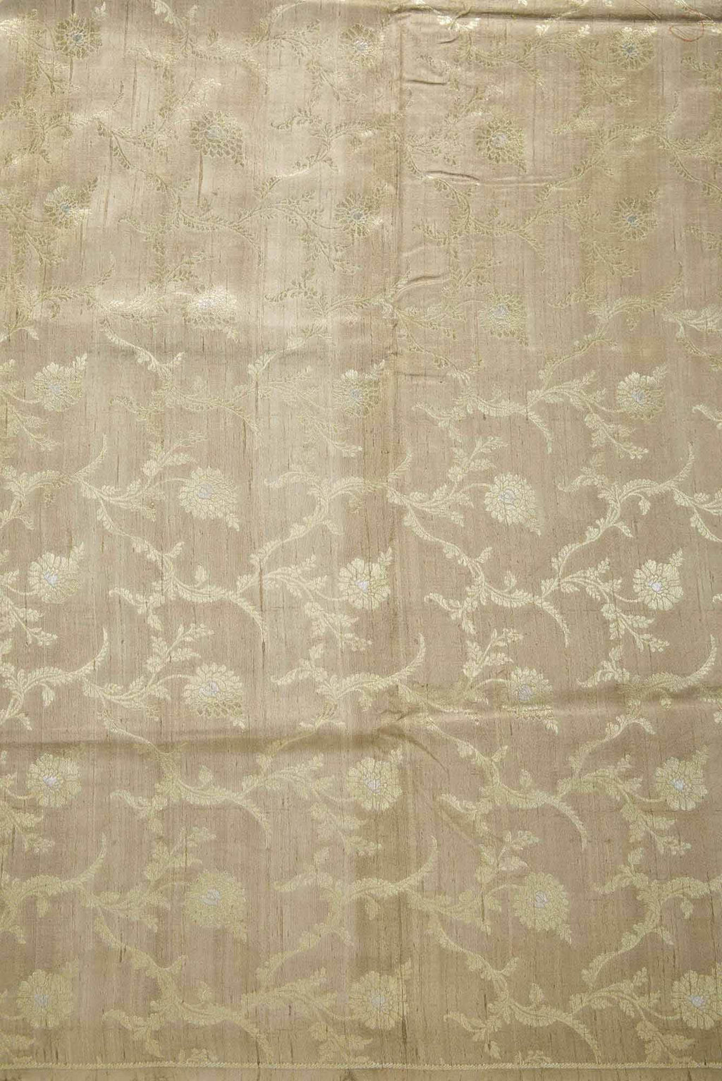 Dark Beige Banarasi Silk Dress Material