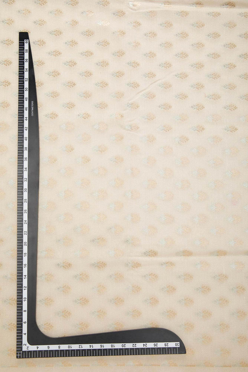 Beige Banarasi Silk Dress Material