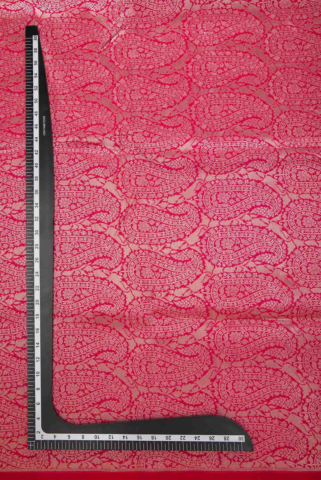 Dark Pink Banarasi Silk Dress Material