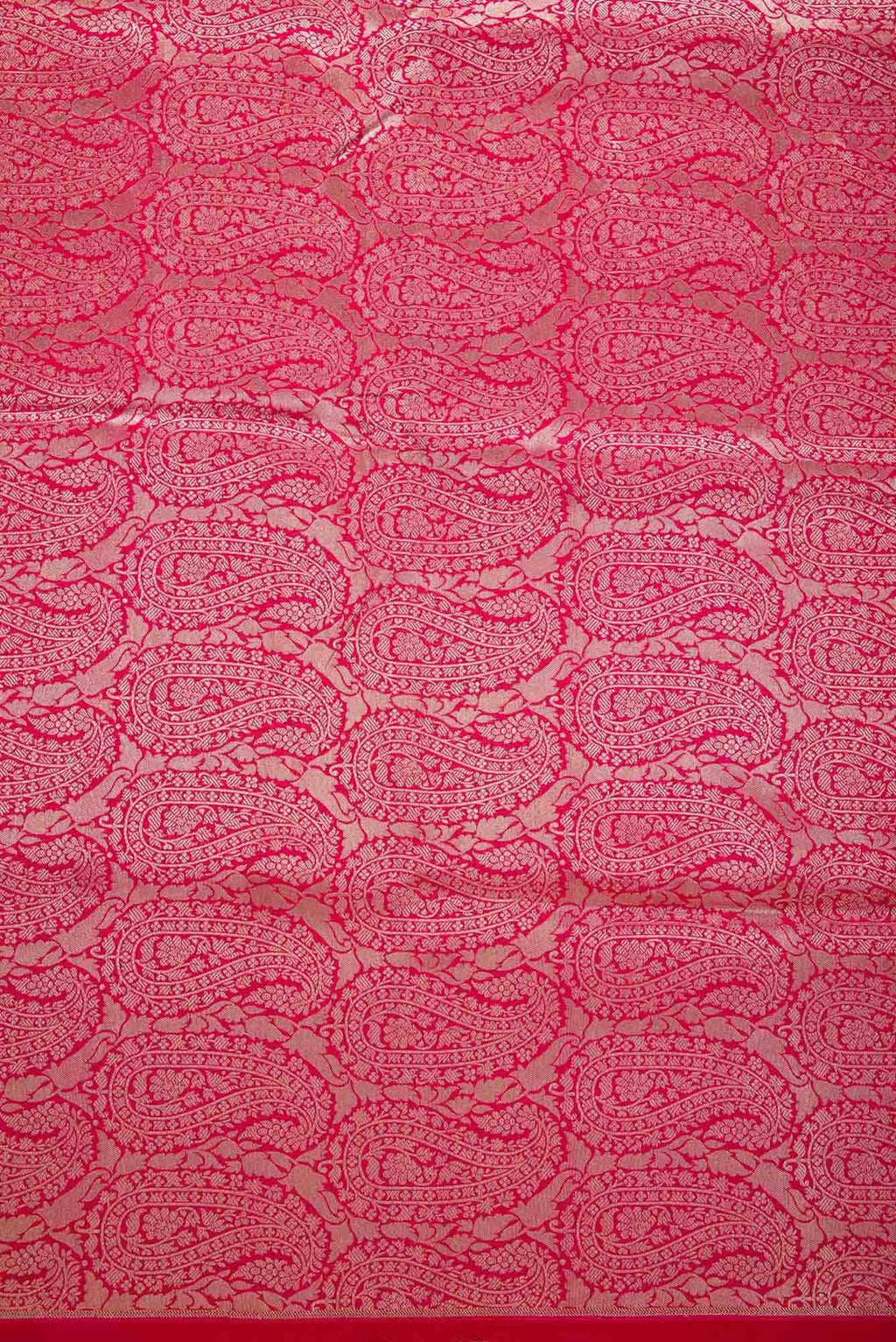 Dark Pink Banarasi Silk Dress Material