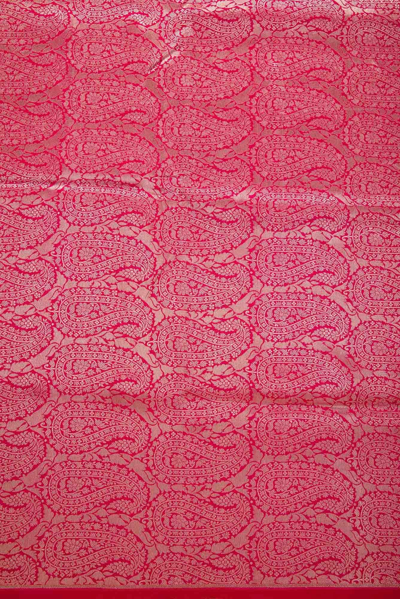 Dark Pink Banarasi Silk Dress Material
