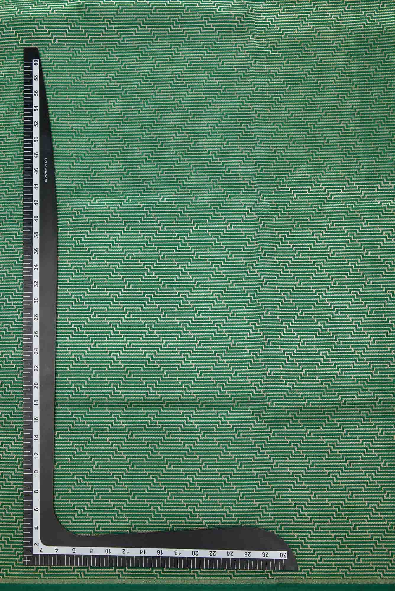 Green Banarasi Silk Dress Material