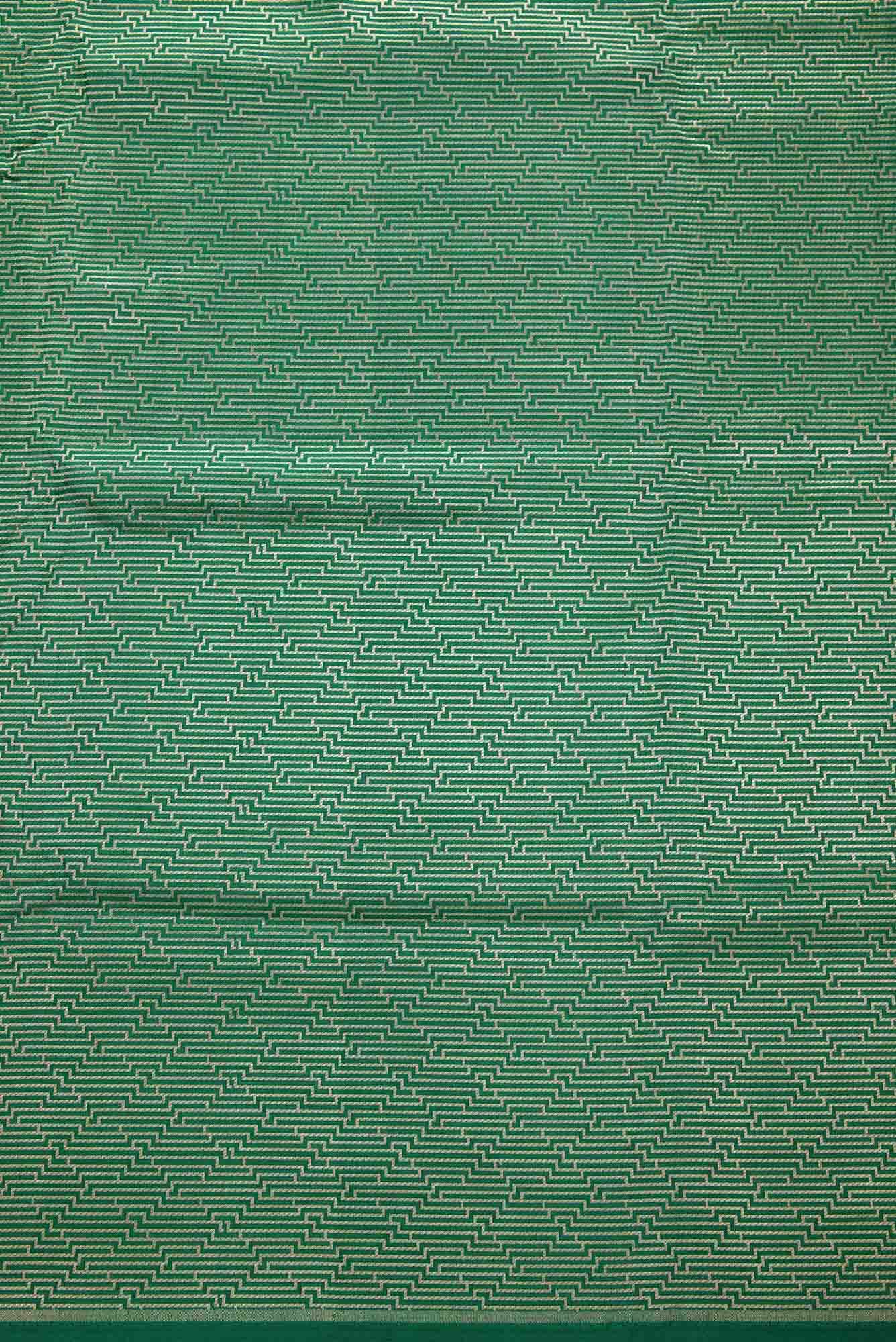 Green Banarasi Silk Dress Material