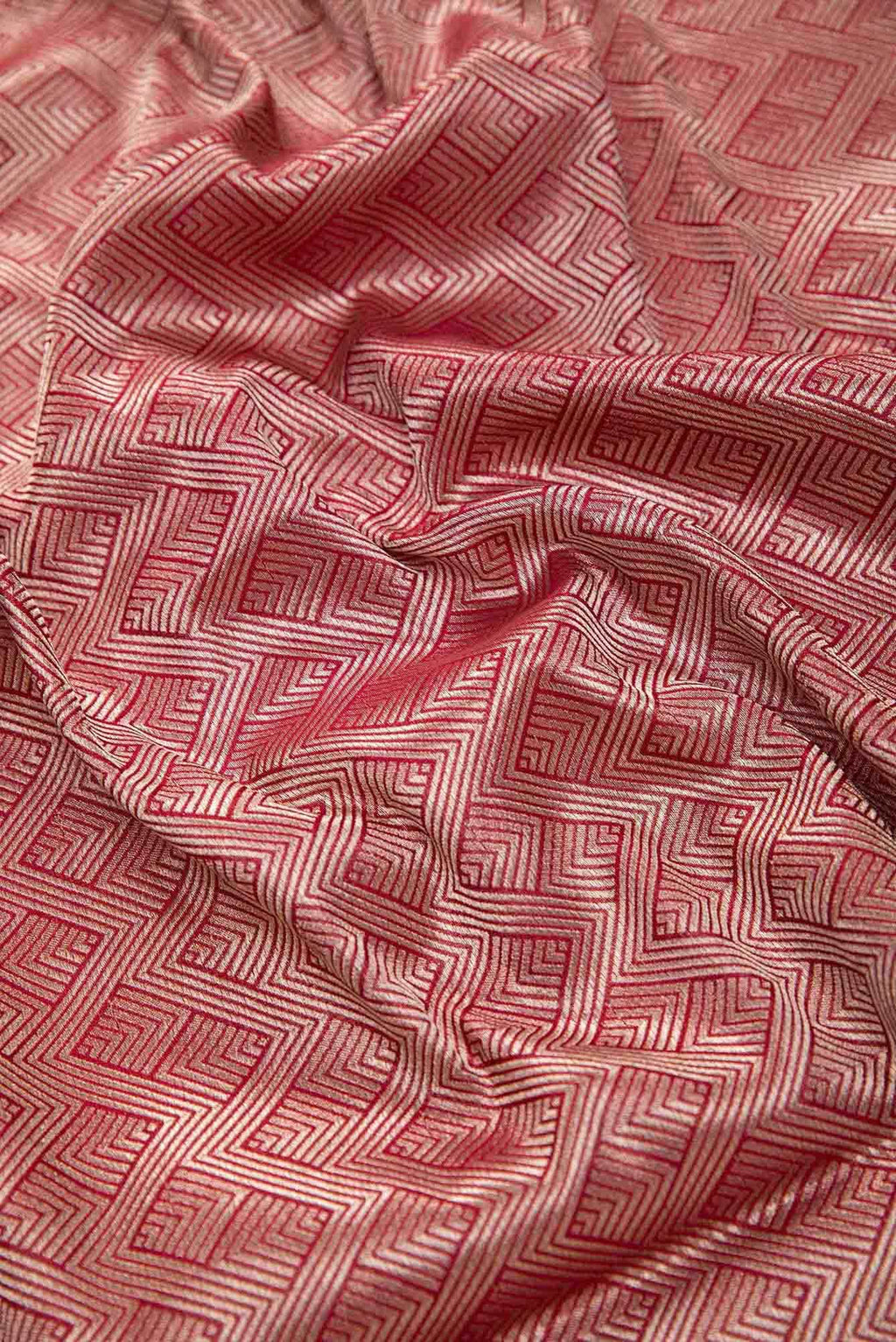 Maroon Banarasi Silk Dress Material