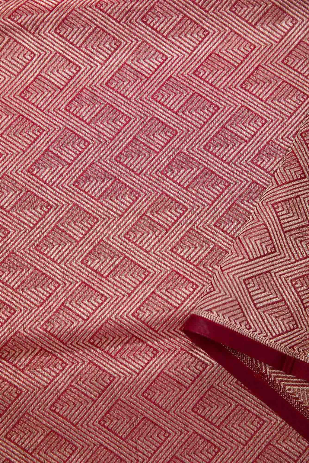 Maroon Banarasi Silk Dress Material