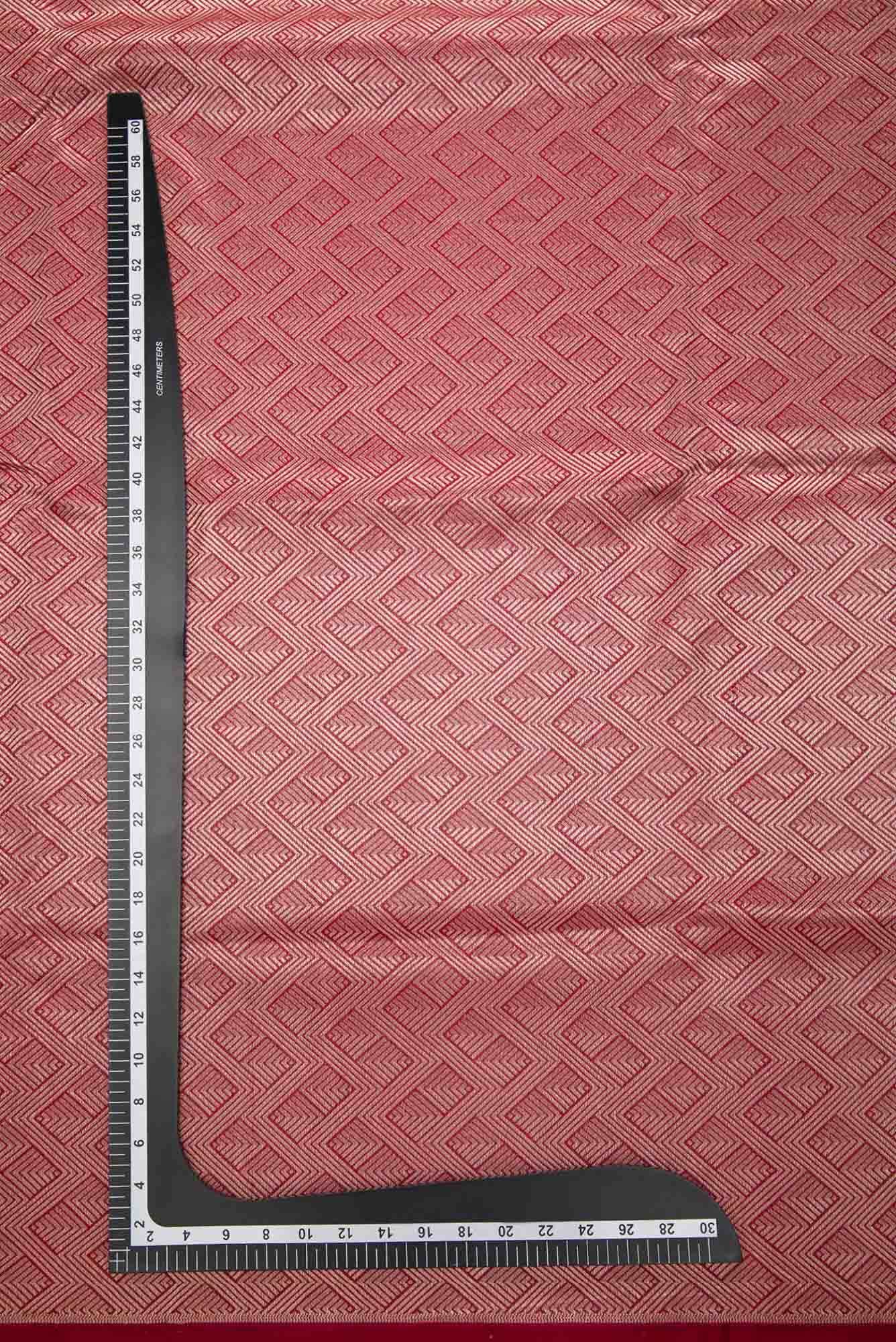 Maroon Banarasi Silk Dress Material