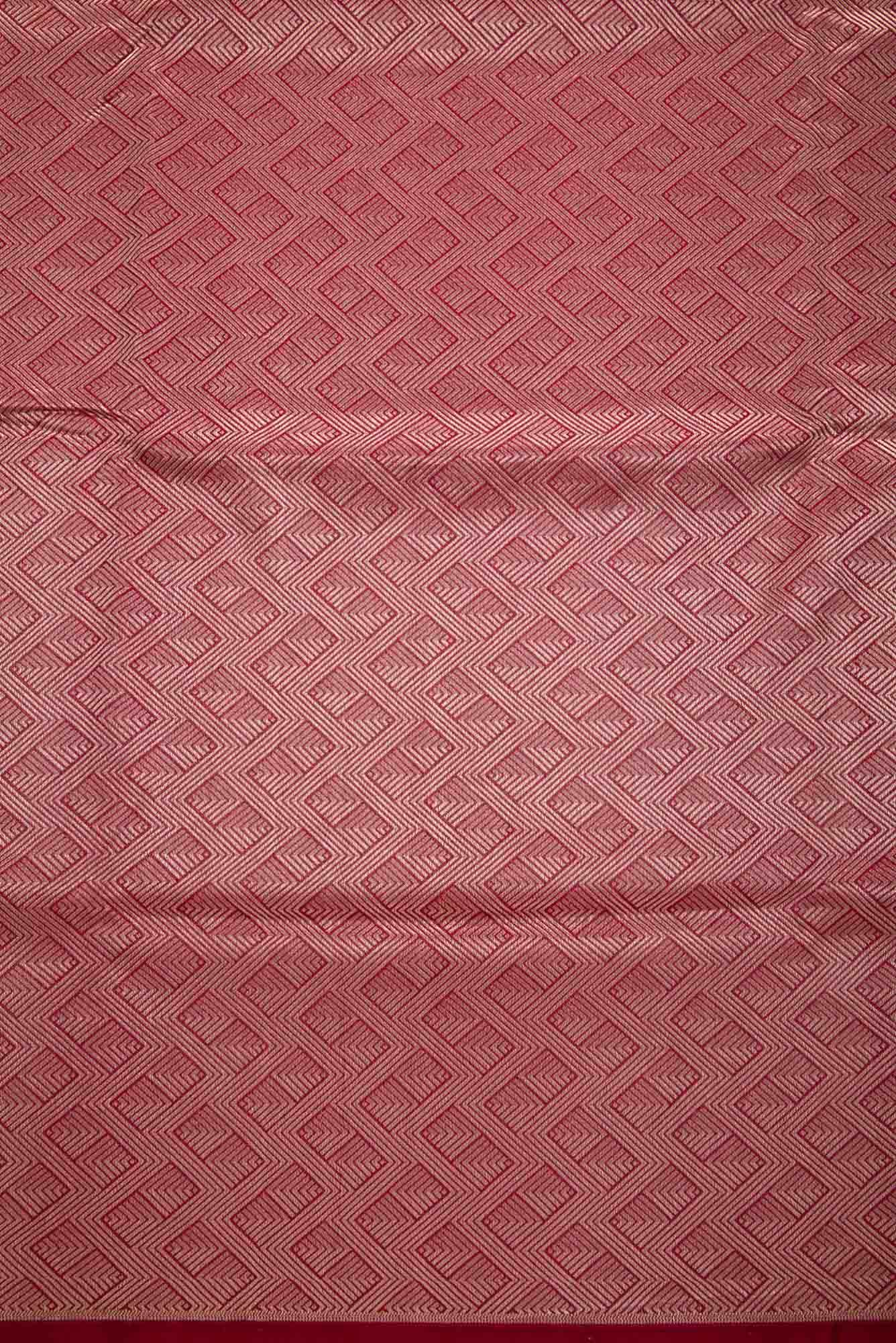 Maroon Banarasi Silk Dress Material