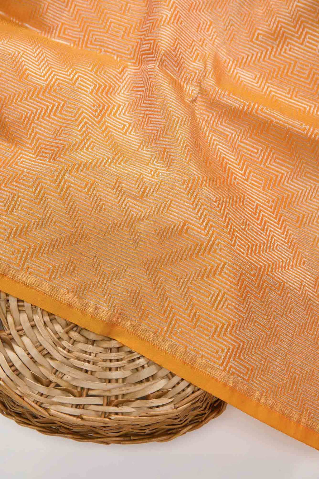 Mustard Banarasi Silk Dress Material