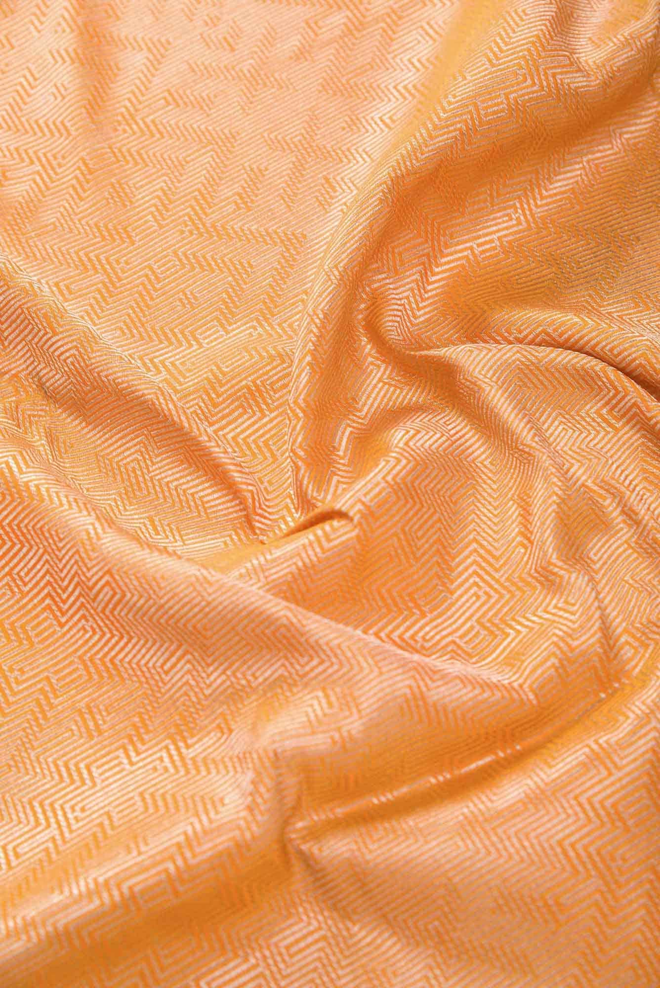 Mustard Banarasi Silk Dress Material