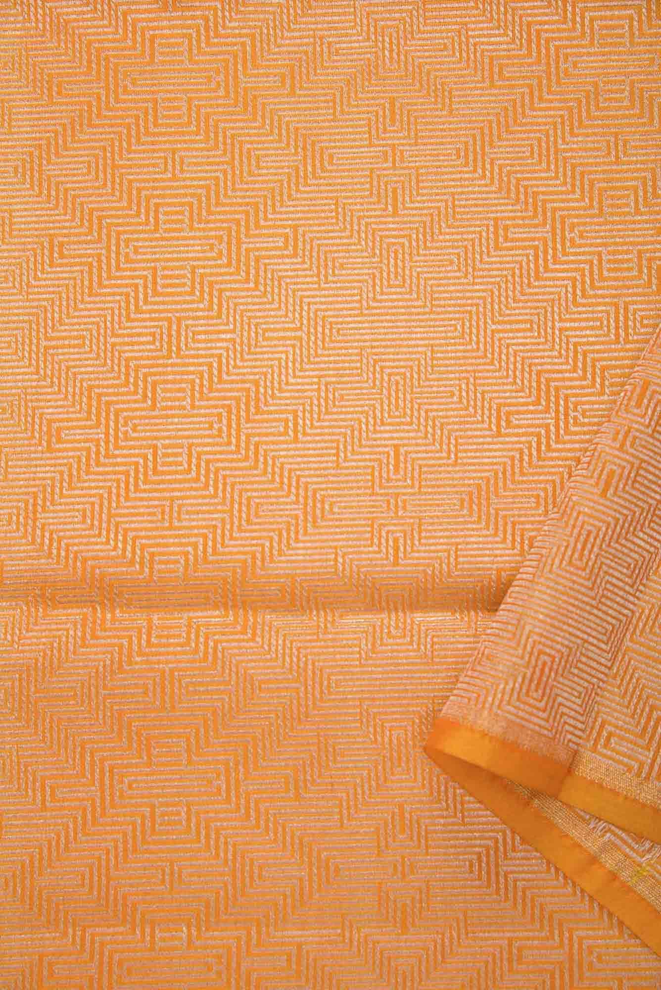 Mustard Banarasi Silk Dress Material