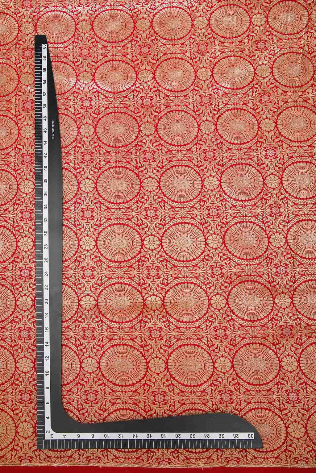 Red Banarasi Silk Dress Material