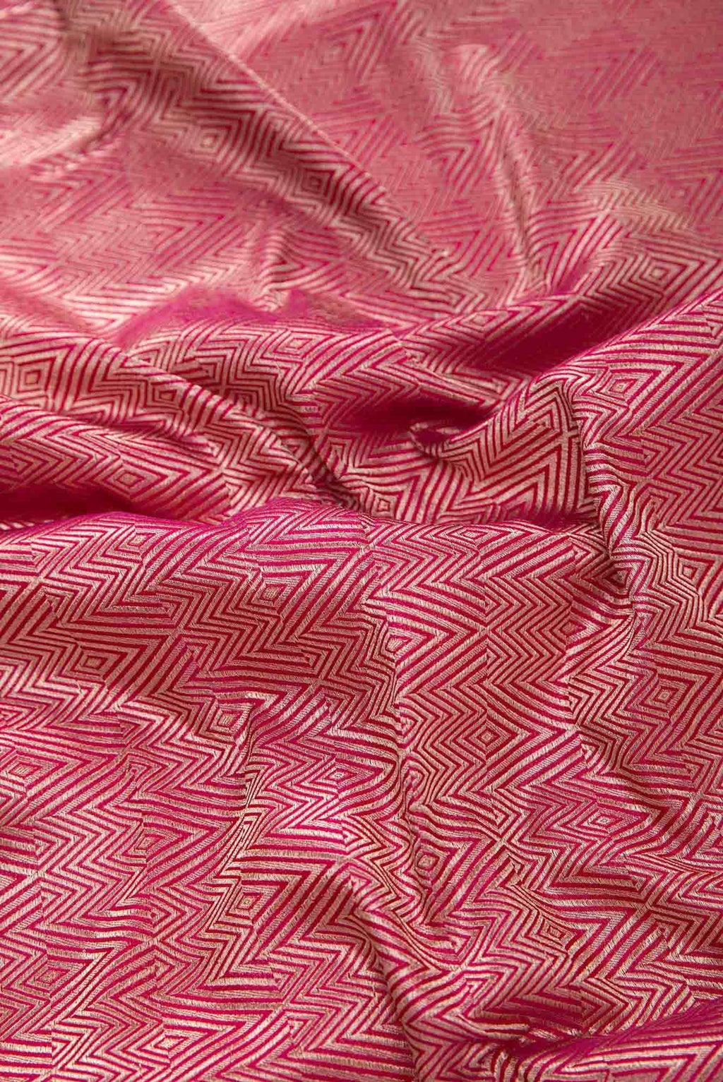 Magenta Banarasi Silk Dress Material