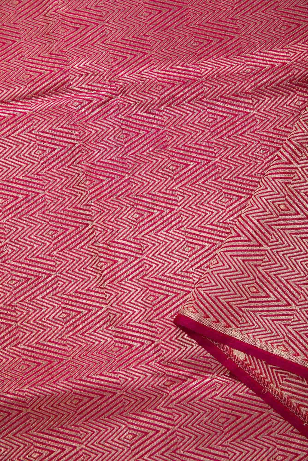 Magenta Banarasi Silk Dress Material
