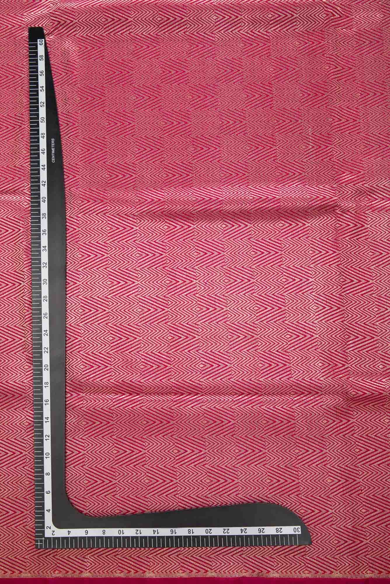 Magenta Banarasi Silk Dress Material