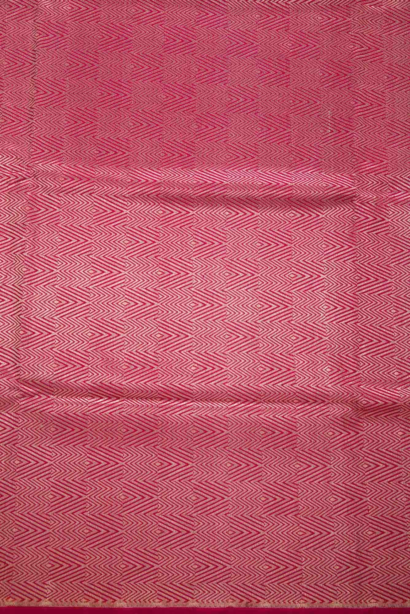 Magenta Banarasi Silk Dress Material
