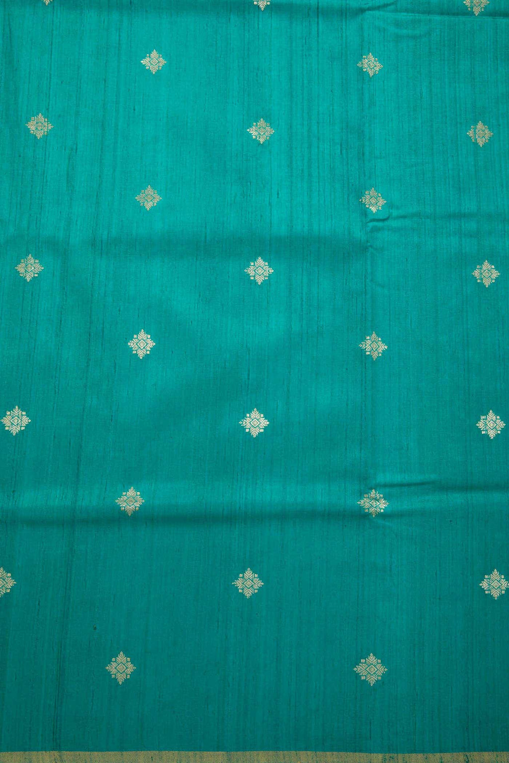 Peacock Blue Raw Silk Dress Material