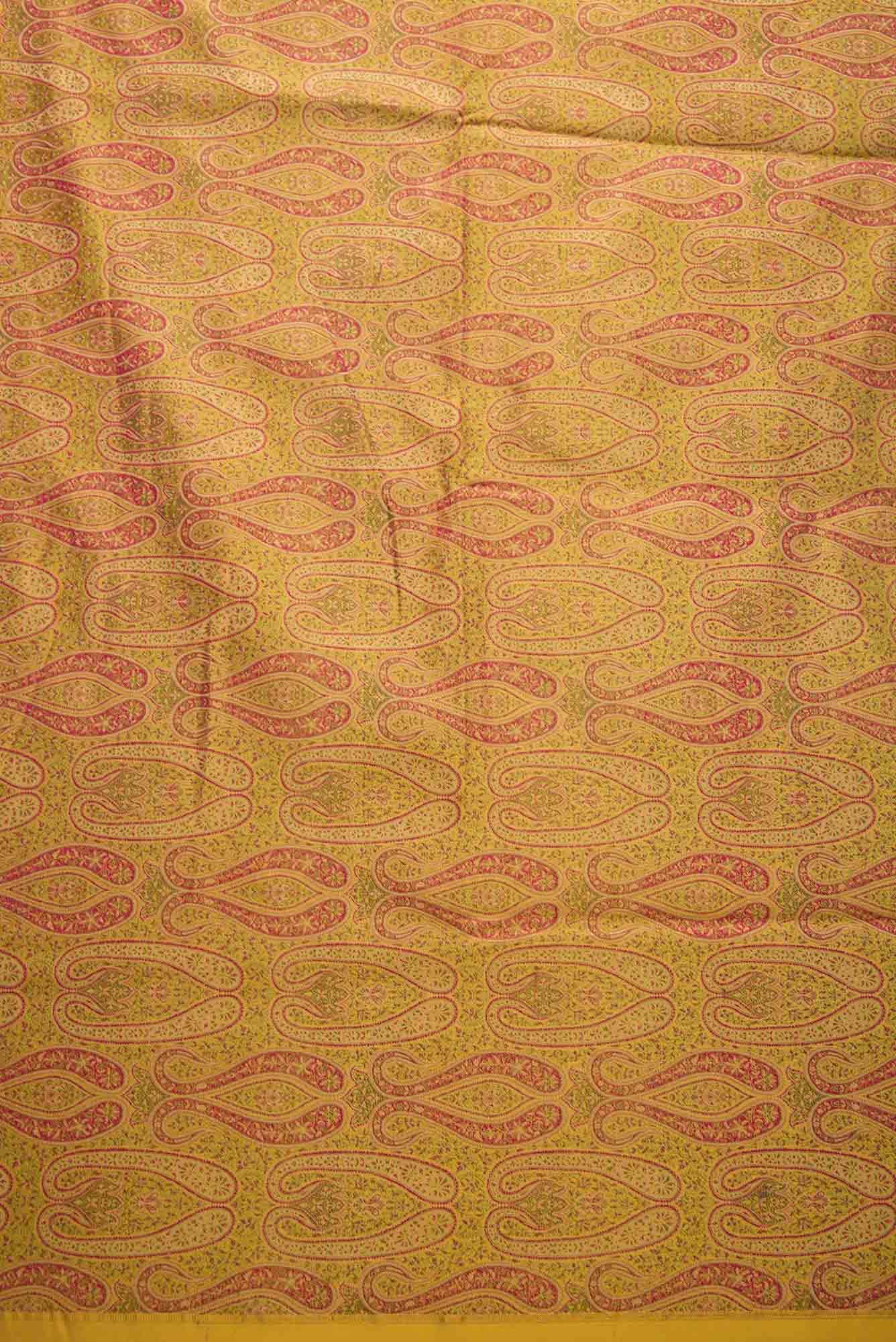 Mustard Banarasi Silk Dress Material